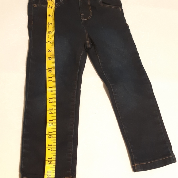 Boys Dark Blue Denim Jeans Size 3T With Adjustable Waist Band, George Brand, - Picture 2 of 12